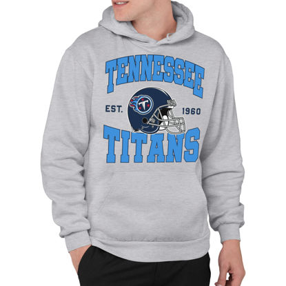Picture of Junk Food Clothing x NFL - Tennessee Titans - Team Helmet - Unisex Adult Pullover Fleece Hoodie for Men and Women - Size XX-Large