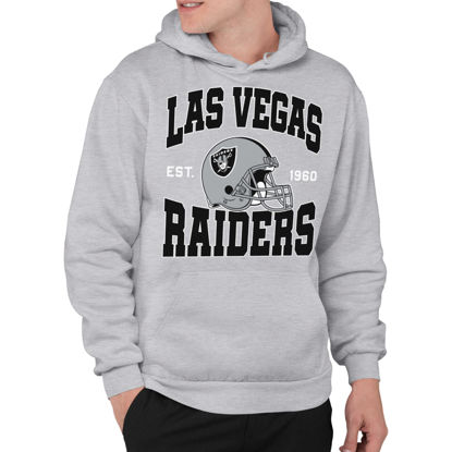 Picture of Junk Food Clothing x NFL - Las Vegas Raiders - Team Helmet - Unisex Adult Pullover Fleece Hoodie for Men and Women - Size 3X-Large