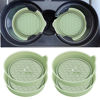 Picture of Amooca Car Cup Coaster Universal Automotive Waterproof Non-Slip Cup Holders Sift-Proof Spill Holder Car Interior Accessories 4 Pack Tea Green