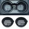 Picture of Amooca Car Cup Coaster Universal Non-Slip Silicone Cup Holder Insert Car Interior Accessories for Drink American Flag US Flag 2 Pack Black