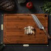 Picture of Hiware Wood Cutting Boards for Kitchen, Heavy Duty Bamboo Cutting Board with Juice Groove, Bamboo Chopping Board Set for Meat, Vegetables - 18" x 12"