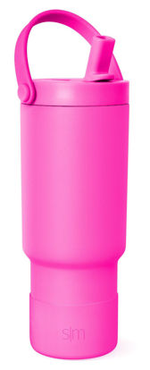 Picture of Simple Modern Trek Pivot | 24oz Kids Flip Straw Tumbler with Handle and Silicone Boot | Insulated Water Bottle Stainless Steel Cup | School Travel Jug | Raspberry Vibes