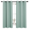 Picture of NICETOWN Small Window Curtains for Bedroom, Seafoam Green Window Treatment Thermal Insulated Solid Grommet Room Darkening Drapes for Kitchen Home Office (Set of 2, W42'' by L63'' Each Panel)