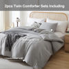 Picture of ROSGONIA Twin/Twin XL Comforter for College Girls Boys Grey,1 Gray Comforter & 1 Pillowcase, Lightweight Twin Bedding Sets Kids Comforter Dorm Bedding