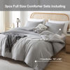 Picture of ROSGONIA Full Size Comforter Sets for Girls Boys Kids Grey, 3pcs Comforter Full Size (1 Gray Comforter & 2 Pillowcases) Lightweight Dorm Bedding Sets