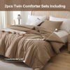 Picture of ROSGONIA Twin/Twin XL Comforter for College Girls Boys Dark Khaki, 1 Comforter & 1 Pillowcase, Lightweight Twin Bedding Sets Soft Kids Dorm Comforter