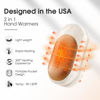Picture of AI Hand Warmers Rechargeable 2 Pack, 6000mAh Electric Hand Warmers, AI Smart Chips 20Hrs Long Safe Heat, Portable Pocket Heater, Gifts for Christmas, Outdoor, Golf, Hunting, Camping Accessories