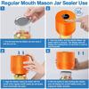 Picture of LOVE MOMENT Electric Mason Jar Vacuum Sealer Kit for Wide Mouth and Regular Mouth Mason Jar - Orange