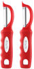 Picture of Spring Chef Premium Swivel Vegetable Peeler, Soft Grip Handle and Ultra Sharp Stainless Steel Blades - Perfect Kitchen Peeler For Veggie, Fruit, Potato, Carrot, Apple - Red - Set of 2