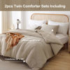Picture of ROSGONIA Twin/Twin XL Comforter for College Girls Boys Light Khaki, 1 Comforter & 1 Pillowcase, Lightweight Twin Bedding Sets Soft Kids Dorm Comforter