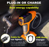 Picture of Bullseye Pro Tire Inflator Portable Air Compressor, Car Tire Inflator Portable, Portable Air Pump for Car Tires - 150PSI, 12V DC 1500 mAhs with Tire Pressure Gauge, Rechargeable As Seen On TV(Orange)