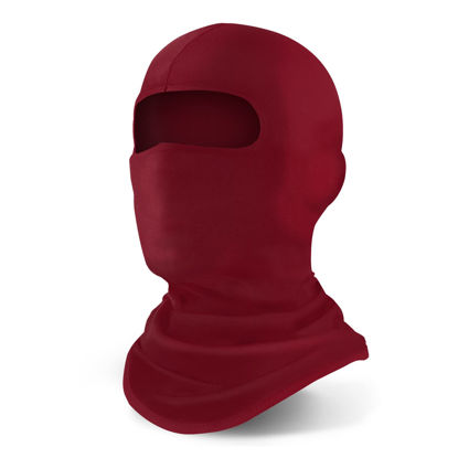 Picture of YESLIFE Red Ski Mask, Balaclava Face Mask for Men and Women - Skiing, Snowboarding, Motorcycle, UV Protection & Wind Protection, Hat