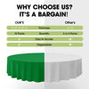Picture of Pureegg Plastic Table Cloth Disposable - 10 Pack, Disposable Table Cloths for St Patricks Day Decorations, Shamrock Green Tablecloths, Round 84'' Green Plastic Tablecloth, Leakproof & Sturdy, Green