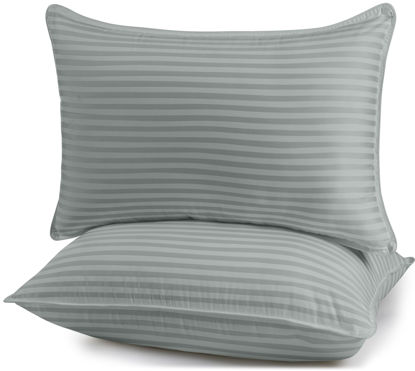 Picture of Utopia Bedding Bed Pillows for Sleeping Standard Size (Light Grey), Set of 2, Cooling Hotel Quality, for Back, Stomach or Side Sleepers