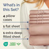 Picture of Extra Deep Queen Sheet Set - 6 Piece Breathable & Cooling Sheets - Hotel Luxury Bedding Set w/18-24 Inch Extra Deep Pockets - Easy & Secure Fit - Super Soft, Wrinkle Free & Comfy - Mauve, Queen Size