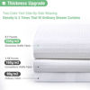 Picture of Dynamene Extra Wide Shower Curtain - 84 Inch Wide Waffle Weave Weighted Thick Cloth Bathroom Shower Curtain, Neutral Heavy Duty Hotel Bath Curtain Set with 14 Plastic Hooks, 84x72, White