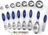 Picture of Spring Chef Stainless Steel Magnetic Measuring Spoons Set of 8 with Leveler, Heavy Duty Teaspoon & Tablespoon Measuring Spoons With Strong N45 Magnets, Kitchen Gadgets for Baking & Cooking - Sapphire
