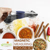 Picture of Spring Chef Stainless Steel Magnetic Measuring Spoons Set of 8 with Leveler, Heavy Duty Teaspoon & Tablespoon Measuring Spoons With Strong N45 Magnets, Kitchen Gadgets for Baking & Cooking - Sapphire