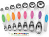 Picture of Spring Chef Stainless Steel Magnetic Measuring Spoons Set of 8 with Leveler, Nesting Metal Teaspoon & Tablespoon Measuring Spoons, Kitchen Gadgets for Baking & Cooking, Fits in Most Spice Jars - Neon