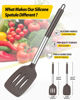 Picture of Pack of 2 Silicone Solid Turner, Non Stick Slotted Kitchen Spatulas, High Heat Resistant BPA Free Cooking Utensils, Ideal Cookware for Fish, Eggs, Pancakes(Chocolate)