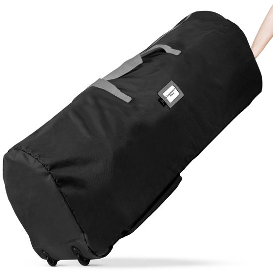 Picture of Handy Laundry - Rolling Tree Storage Bag - For 7.5-Foot Artificial Christmas Holiday Tree Zippered Bag, Carry Handles and Wheels for Easy Transport - Protects Dust, Insects, and Moisture (Black)