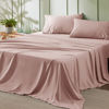 Picture of Bedsure California King Sheet Sets - Soft Sheets for California King Size Bed, 4 Pieces Hotel Luxury Dusty Pink Sheets Cal King, Easy Care Polyester Microfiber Cooling Bed Sheet Set