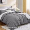 Picture of Bedsure Grey Duvet Cover Full Size - Soft Double Brushed Duvet Cover for Kids with Zipper Closure, 3 Pieces, Includes 1 Duvet Cover (80"x90") & 2 Pillow Shams, NO Comforter