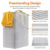 Picture of Lifewit Laundry Hamper Large Collapsible Laundry Basket, Freestanding Waterproof Clothes Hamper Storage with Easy Carry Handles for Clothes in Bedroom Bathroom College Dorm for Adults, Grey, 125L