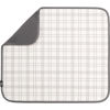 Picture of S&T INC. Dish Drying Mat, Highly Absorbent Microfiber Kitchen Counter Mat, Dish Drying Pad for Dishes, Utensils, Pots and Pans, Large 16" x 18", Stitched Plaid