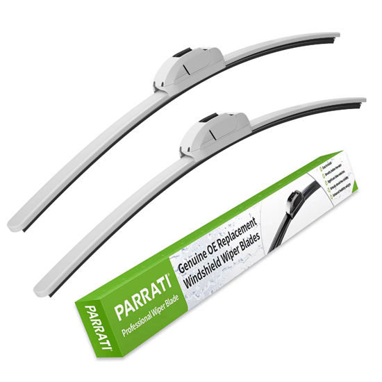 Picture of OEM QUALITY 26" + 16" PARRATI Premium All-Season White Windshield Wiper Blades (Set of 2)