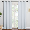 Picture of NICETOWN Easy Care Solid Thermal Insulated Grommet Room Darkening Curtains/Drapes for Bedroom (2 Panels, 42 by 84, Light Grey-Greyish White)