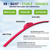 Picture of OEM QUALITY 24" + 20" PARRATI Premium All-Season Rose Red Windshield Wiper Blades (Set of 2)