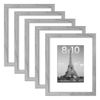 Picture of upsimples 8x10 Picture Frame Set of 5, Display Pictures 5x7 with Mat or 8 x 10 Without, Wall Gallery Photo Frames, Gray