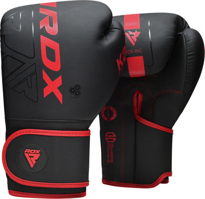 Picture of RDX Boxing Gloves, Pro Training Sparring, Maya Hide Leather, Muay Thai MMA Kickboxing, Men Women Adult, Heavy Punching Bag Focus Mitts Pads Workout, Ventilated Palm, Multi Layered, 8 10 12 14 16 18 Oz