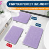 Picture of OLANLY Toilet Rugs U-Shaped 24x20, Extra Soft Absorbent Chenille Contour Bathroom Rugs for Toilet, Dry Quickly, Machine Washable, Non-Slip Toilet Bath Mat, Lavender