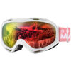 Picture of OutdoorMaster OTG Ski Goggles - Over Glasses Ski/Snowboard Goggles for Men, Women & Youth - 100% UV Protection (White Frame + Vlt 45% Purple Lens with Full Revo Red)