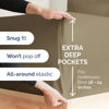 Picture of Extra Deep Queen Sheet Set - 6 Piece Breathable & Cooling Sheets - Hotel Luxury Bedding Set w/18-24 Inch Extra Deep Pockets - Easy & Secure Fit - Super Soft, Wrinkle Free & Comfy - Khaki, Queen Size