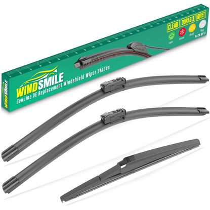 Picture of 26" 16" 12" Windshield Wiper Blades Replacement for Lexus NX200t 2015 2016 2017 NX 200t Premium All Weather Front Rear Wipers Set - OEM Quality (Pack of 3)