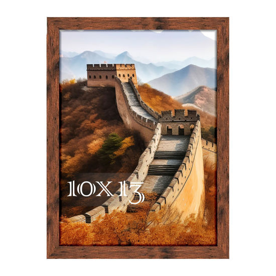 Picture of Picrit 10x13 Picture Frame, Photo Frame for Wall Mounting Display, Brown
