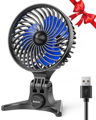 Picture of USB tabletop fan portable desktop mini fan foldable usb plug-in small fan multi-speed shift personal fan mute desktop fan office adjustable angle high wind power can be plugged into the computer fan