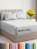 Picture of Extra Deep Queen Sheet Set - 6 Piece Breathable & Cooling Sheets - Hotel Luxury Bedding Set w/18-24 Inch Extra Deep Pockets - Easy & Secure Fit - Soft, Wrinkle Free & Comfy - Grey Stripes, Queen Size
