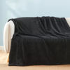 Picture of NEWCOSPLAY Super Soft Twin Blanket Black Premium Silky Flannel Fleece Leaves Pattern Lightweight Bed Blanket All Season Use (Black, Twin(60"x80"))