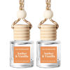 Picture of HoogaLife Car Air Freshener Diffuser - Revitalize Your Drive with Hanging Air Freshener Diffuser Aromatic Bliss On The Go(Amber & Vanilla)