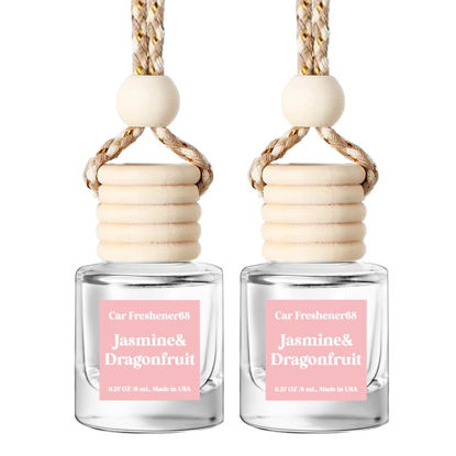 Picture of HoogaLife Car Air Freshener Diffuser - Revitalize Your Drive with Hanging Air Freshener Diffuser Aromatic Bliss On The Go (Jasmine&Dragonfruit)