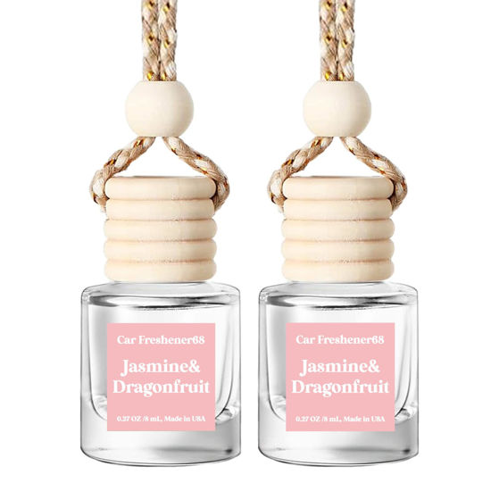 Picture of HoogaLife Car Air Freshener Diffuser - Revitalize Your Drive with Hanging Air Freshener Diffuser Aromatic Bliss On The Go (Jasmine&Dragonfruit)
