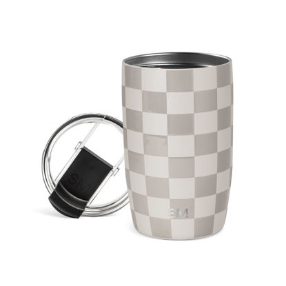 Picture of Simple Modern Travel Coffee Mug Tumbler with Flip Lid | Reusable Insulated Stainless Steel Cold Brew Iced Coffee Cup Thermos | Gifts for Women Men Him Her | Voyager Collection | 12oz | Checkmate