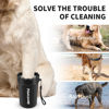 Picture of Dog Paw Cleaner, Washer, Buddy Muddy Pet Foot Cleaner for Small Medium Large Breed Dogs/Cats (with 3 absorbent towel) (Black, Medium)