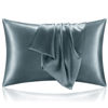Picture of BEDELITE Satin Pillowcase for Hair and Skin, Super Soft and Cooling Similar to Silk Pillow Cases 2 Pack with Envelope Closure, Gift for Women Men(20"x26" Standard Size, Space Grey)