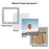 Picture of JCJMY 4x4 Picture Frame Rustic White for Wall Hanging or Tabletop, Wall Mounting Horizontally or Vertically, 4 x 4 Wall Gallery Poster Photo Frame with Shatter Resistant Plexiglass, Rustic White