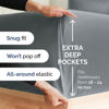 Picture of Extra Deep King Sheet Set - 6 Piece Breathable & Cooling Sheets - Hotel Luxury Bedding Set with 18-24 Inch Extra Deep Pockets - Easy Fit - Super Soft, Wrinkle Free and Comfy - Steel Blue, King Size